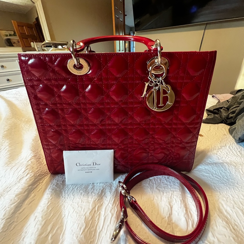 💯 % Authentic Dior Red. Silver Hardware.